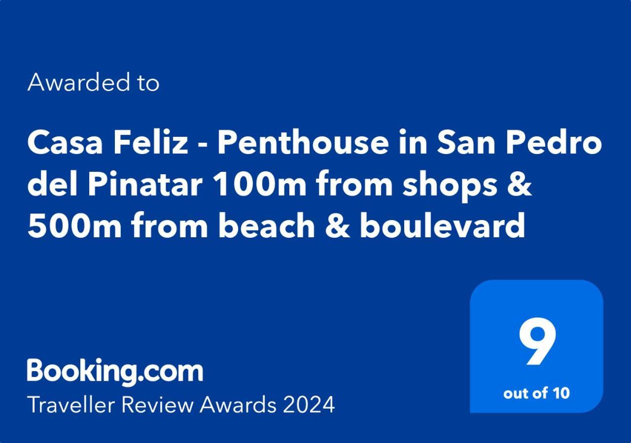 Casa Feliz - Penthouse In San Pedro Del Pinatar 100M From Shops & 500M From Beach & Boulevard מראה חיצוני תמונה